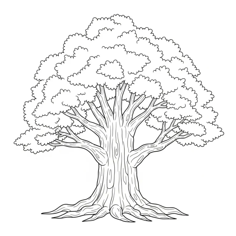 Tranh tô màu Arbre