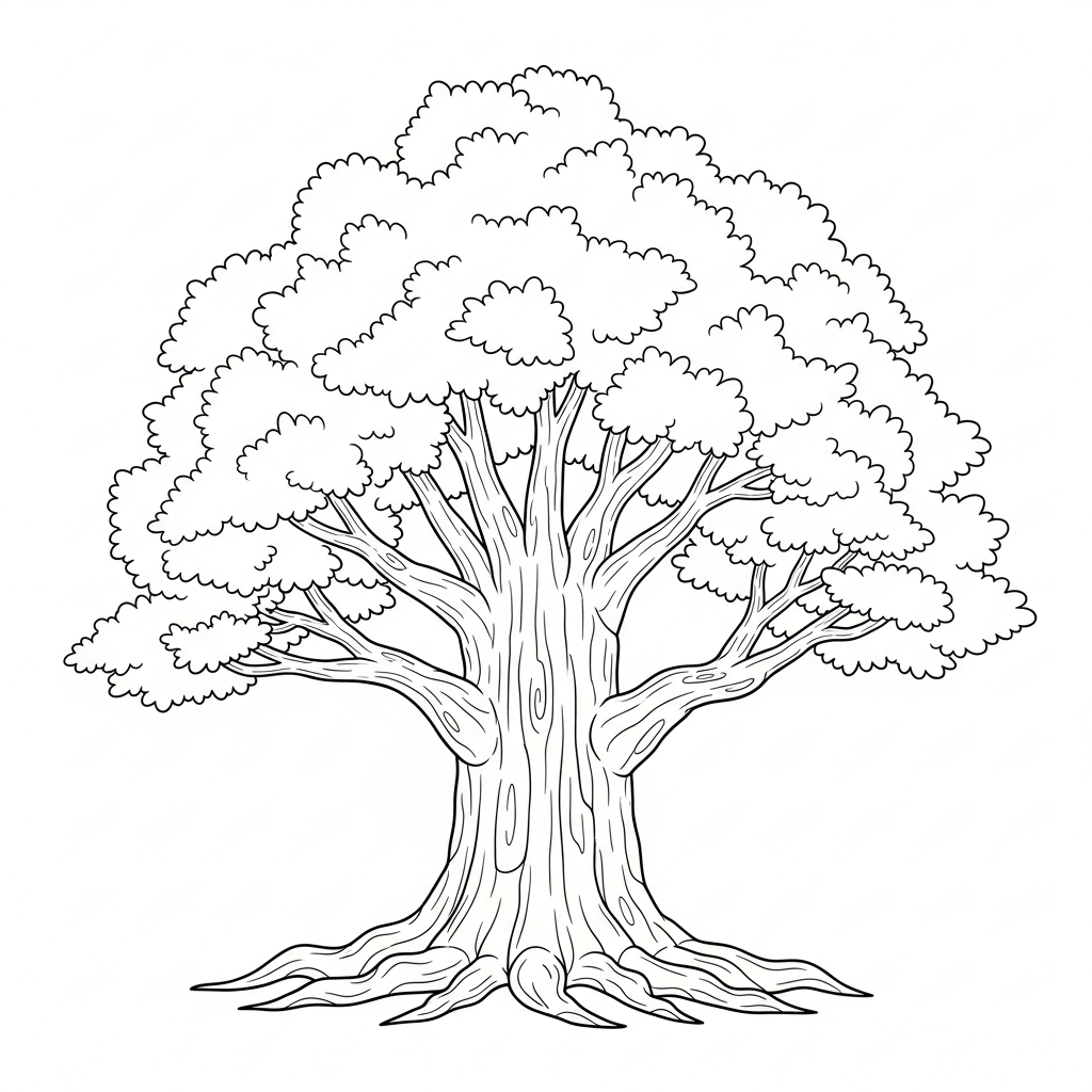 Tranh tô màu Arbre