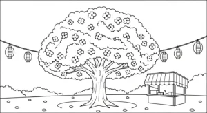 coloriage Arbre updated à imprimer pdf gratuit