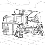 coloriage Camion de pompier pour bebe a imprimer
