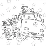 coloriage Camion de pompier pour enfant gratuit