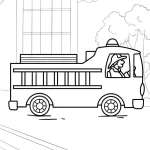 imprimer coloriage Camion de pompier