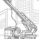 coloriage Camion de pompier à imprimer gratuitement pdf