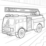 a imprimer coloriage Camion de pompier gratuit