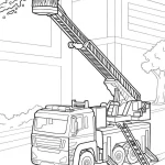 coloriage Camion de pompier gratuit pour enfants