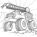 coloriage Camion de pompier pour enfant a imprimer gratuit