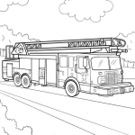 coloriage Camion de pompier à imprimer gratuit
