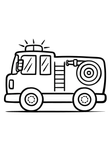 coloriage Camion de pompier educatif pour enfant