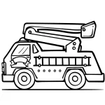 coloriage Camion de pompier pour bebe a imprimer
