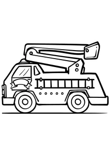 coloriage Camion de pompier pour bebe a imprimer