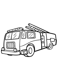 coloriage Camion de pompier de pour enfants