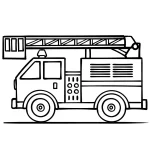 coloriage Camion de pompier pour enfant