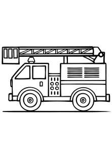 coloriage Camion de pompier pour enfant