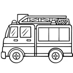 coloriage Camion de pompier et dessins