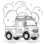 coloriage Camion de pompier pour enfant