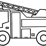 imprimer coloriage Camion de pompier pour enfant
