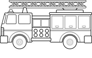 coloriage Camion de pompier d