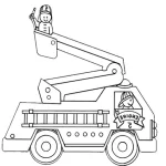 coloriage Camion de pompier à imprimer gratuitement pdf