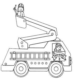 coloriage Camion de pompier à imprimer gratuitement pdf