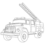 imprimer coloriage Camion de pompier