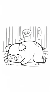 coloriage Cochon updated pour enfants à imprimer