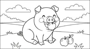 coloriage Cochon updated à imprimer pour enfant de 10 ans