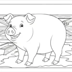 coloriage Cochon updated à imprimer gratuitement pdf