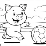 image pour coloriage Cochon updated enfant