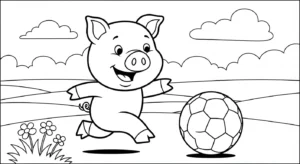 image pour coloriage Cochon updated enfant