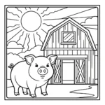coloriage Cochon updated pour enfants à imprimer