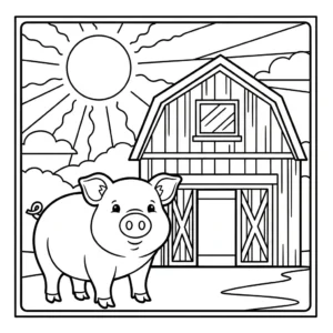 coloriage Cochon updated pour enfants à imprimer