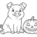 coloriage Cochon updated et découpage à imprimer
