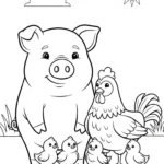 coloriage Cochon updated pour enfant de 5 ans
