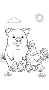 coloriage Cochon updated pour enfant de 5 ans