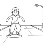 image de coloriage Danseuse updated pour enfant