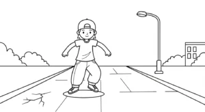 image de coloriage Danseuse updated pour enfant