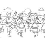 coloriage Danseuse updated a imprimer pour enfant de 4 ans