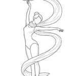 imprimer coloriage Danseuse updated pour enfant