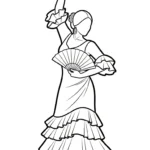 coloriage Danseuse updated à imprimer gratuit