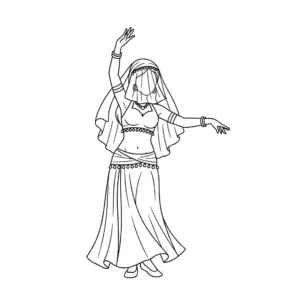 coloriage Danseuse updated pour enfants