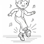 coloriage Danseuse updated pour enfants à imprimer
