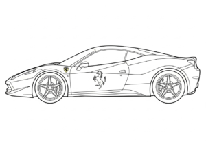 coloriage Ferrari update à imprimer pour enfant de 12 ans