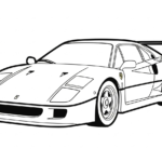coloriage Ferrari update à imprimer pour enfant de 6 ans