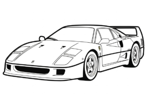 coloriage Ferrari update à imprimer pour enfant de 6 ans