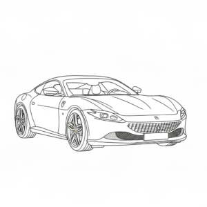 coloriage Ferrari update a dessiner en ligne