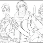 coloriage Fornite update à imprimer pour enfant de 9 ans