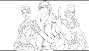 coloriage Fornite update à imprimer pour enfant de 9 ans