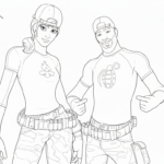 coloriage Fornite update pour enfants a imprimer gratuit