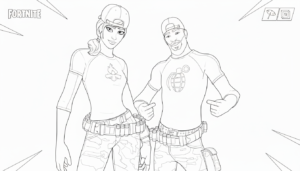 coloriage Fornite update pour enfants a imprimer gratuit