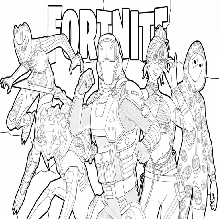 Tranh tô màu Fortnite
